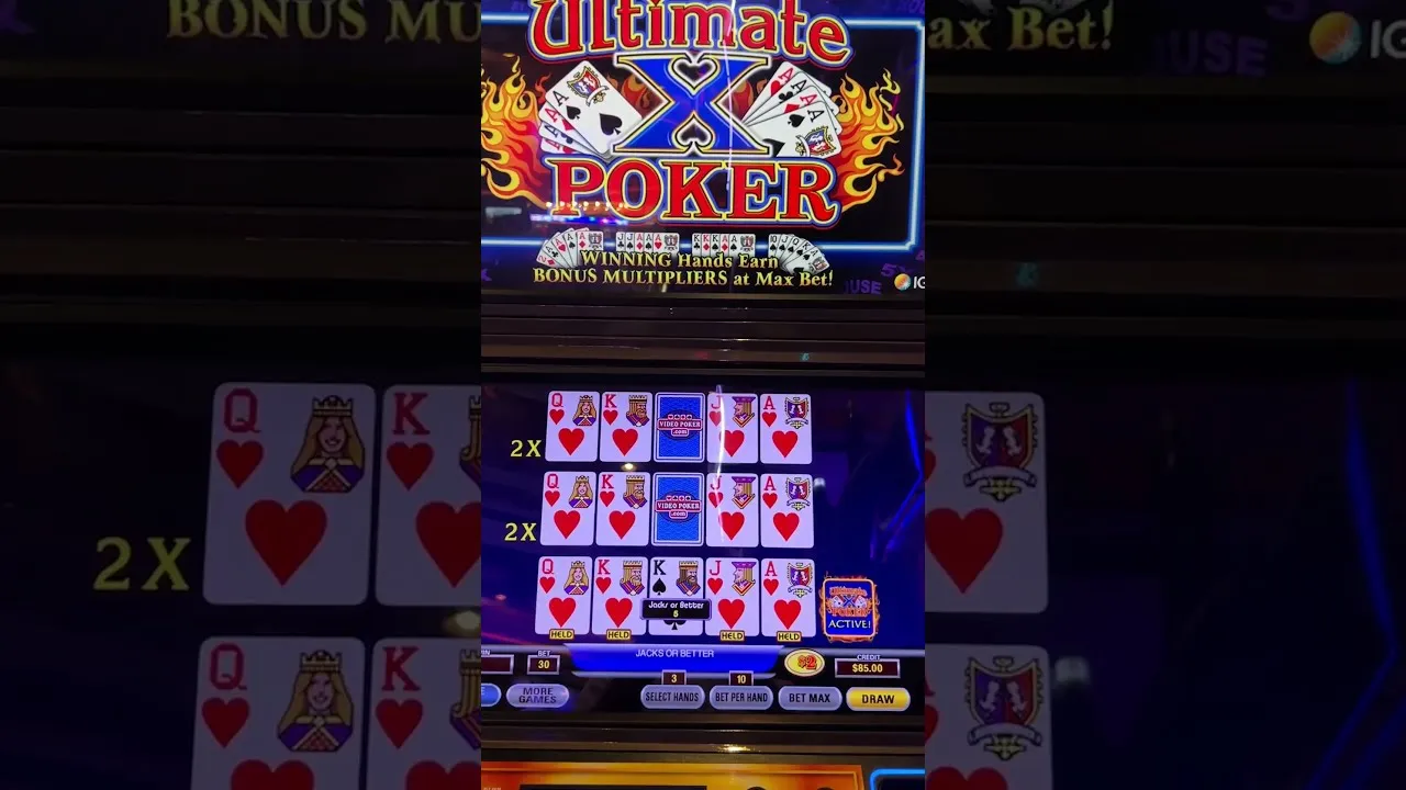 Ultimate X Poker Casino: Watch a 4x Multiplier Hit
