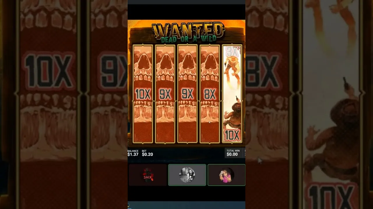 Wanted Dead or a Wild: $2500 Duel Bonus Win on Sensor!