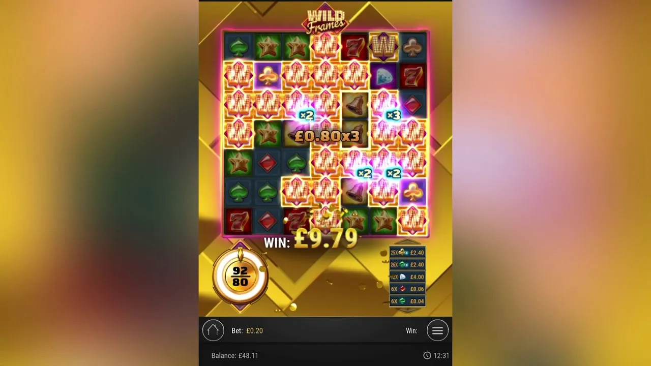 Wild Frames 729x Ultra Win: Progressive Meter Full