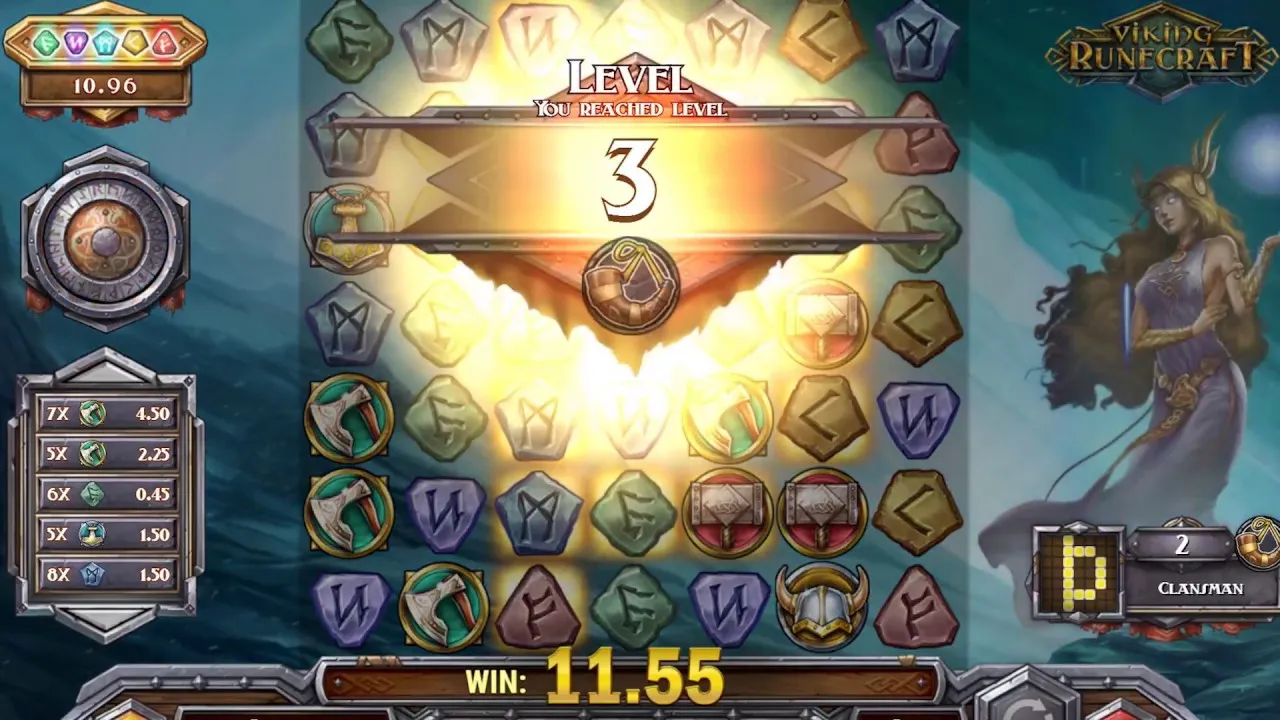 Viking Runecraft Slots Win: Cluster Pays Base Game