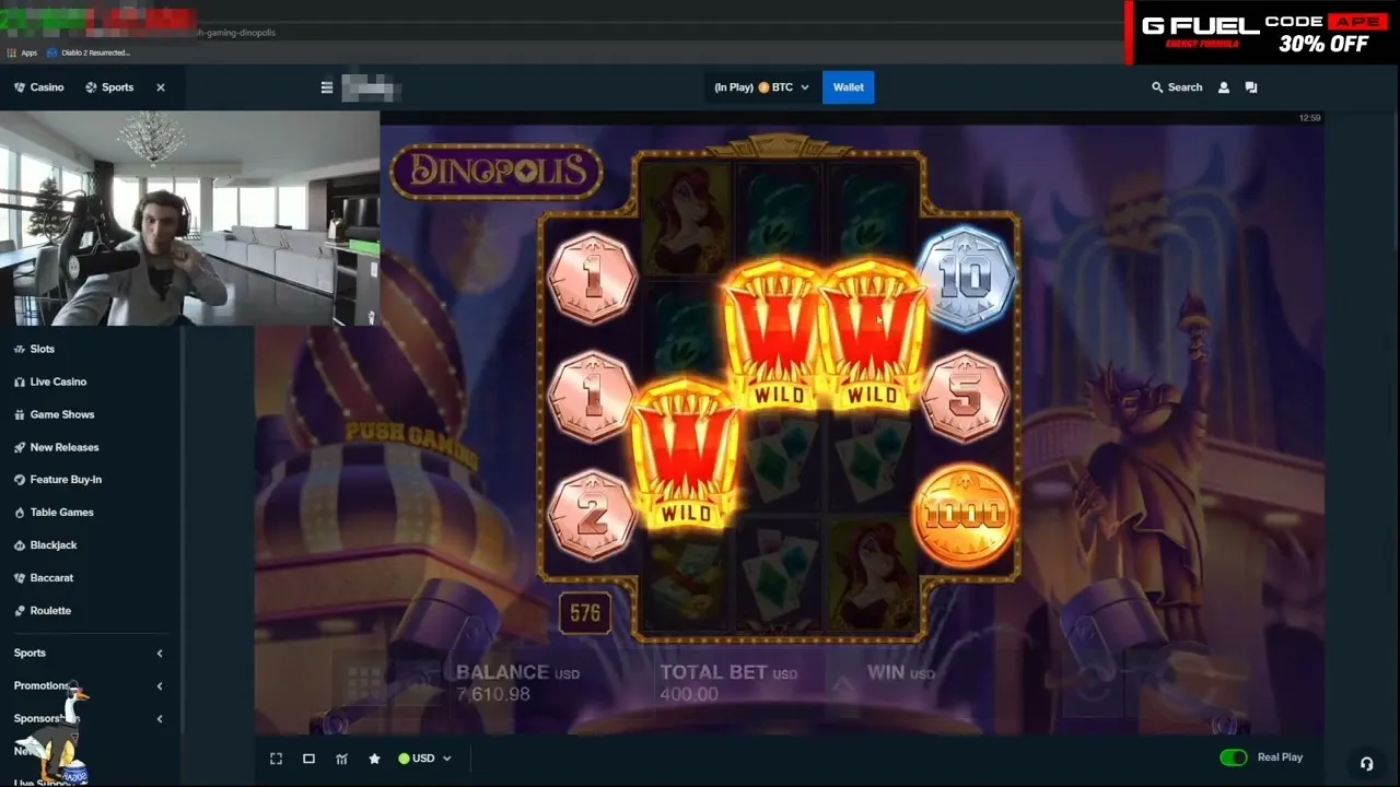 Dinopolis 1019x Bonus Win Huge 407600 Payout
