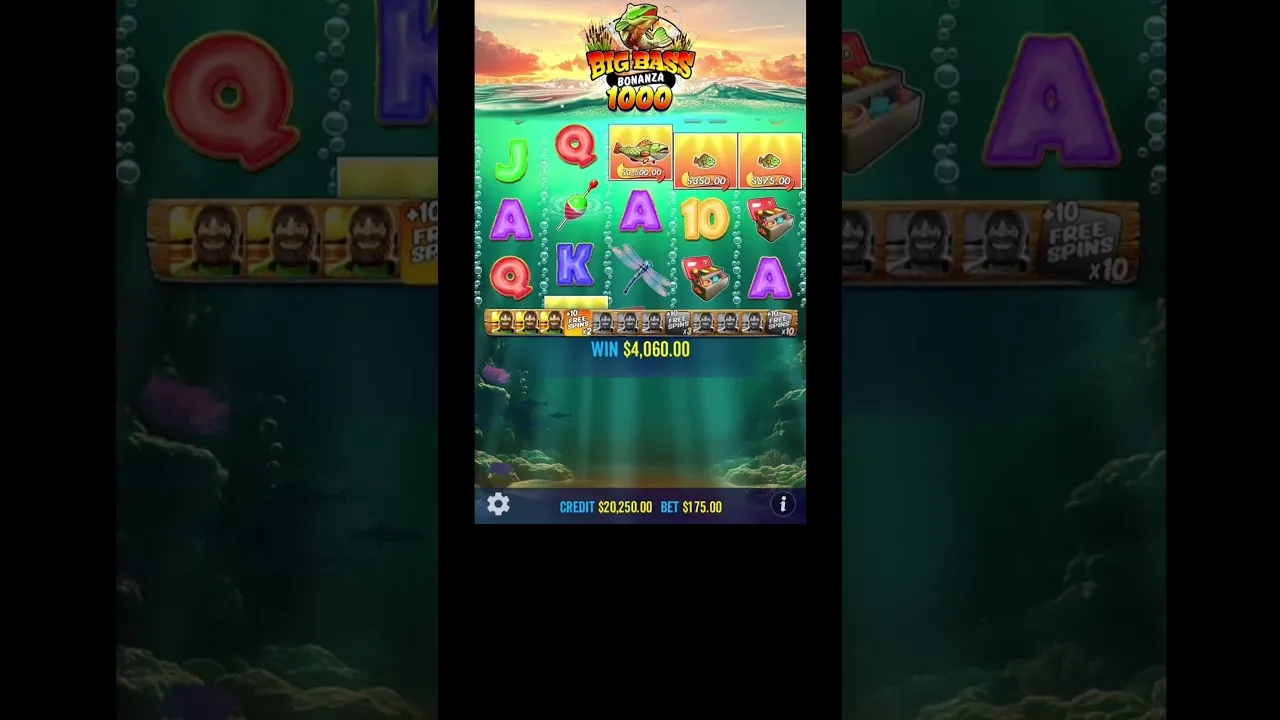 Big Bass Bonanza 1000 fishing win: 8,260 collected