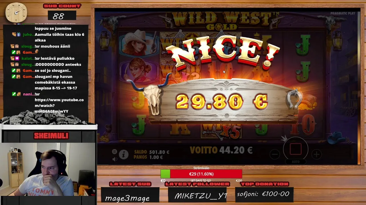 Wild West Gold: Streamer Lands 348x Win in Bonus Round!