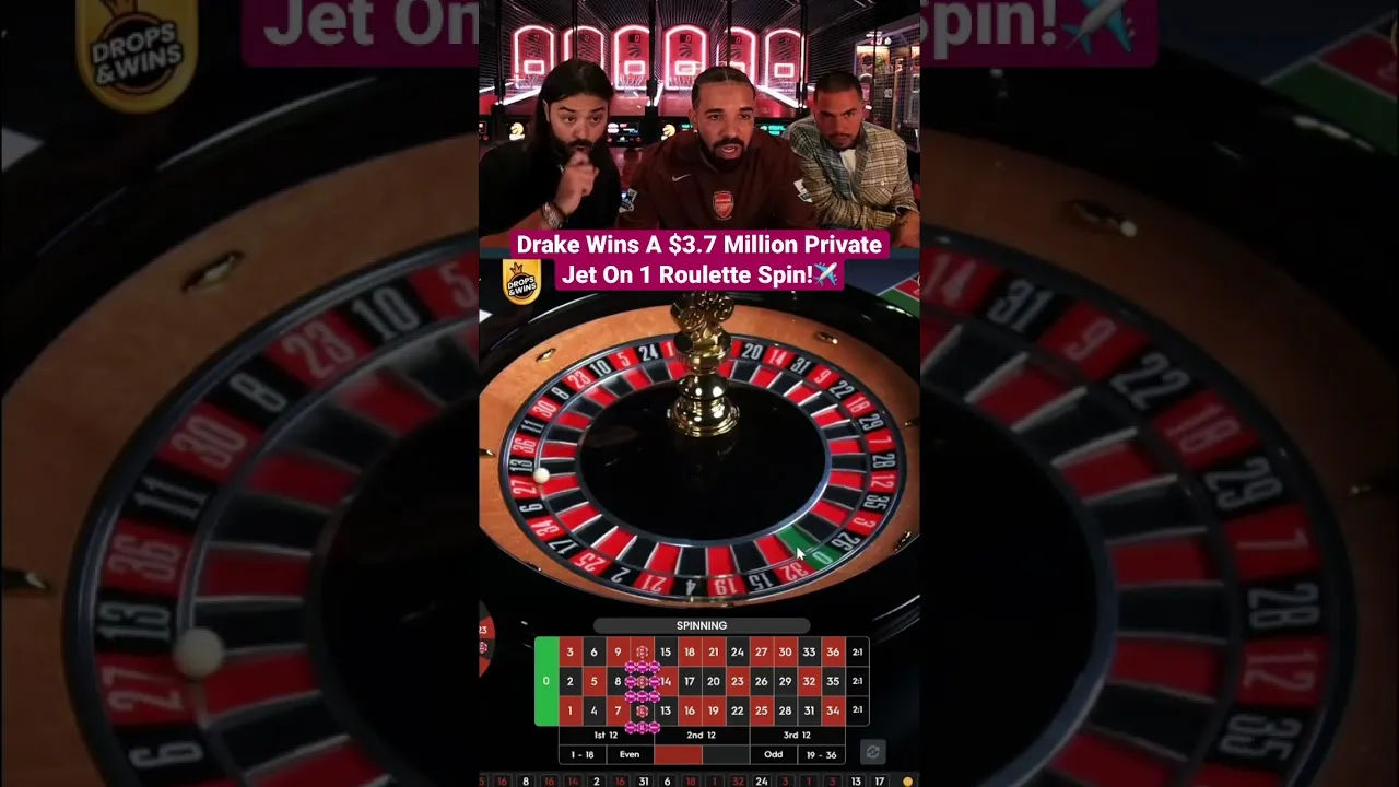 Drake's $3.7 Million Roulette Win at Stake Casino! Watch!