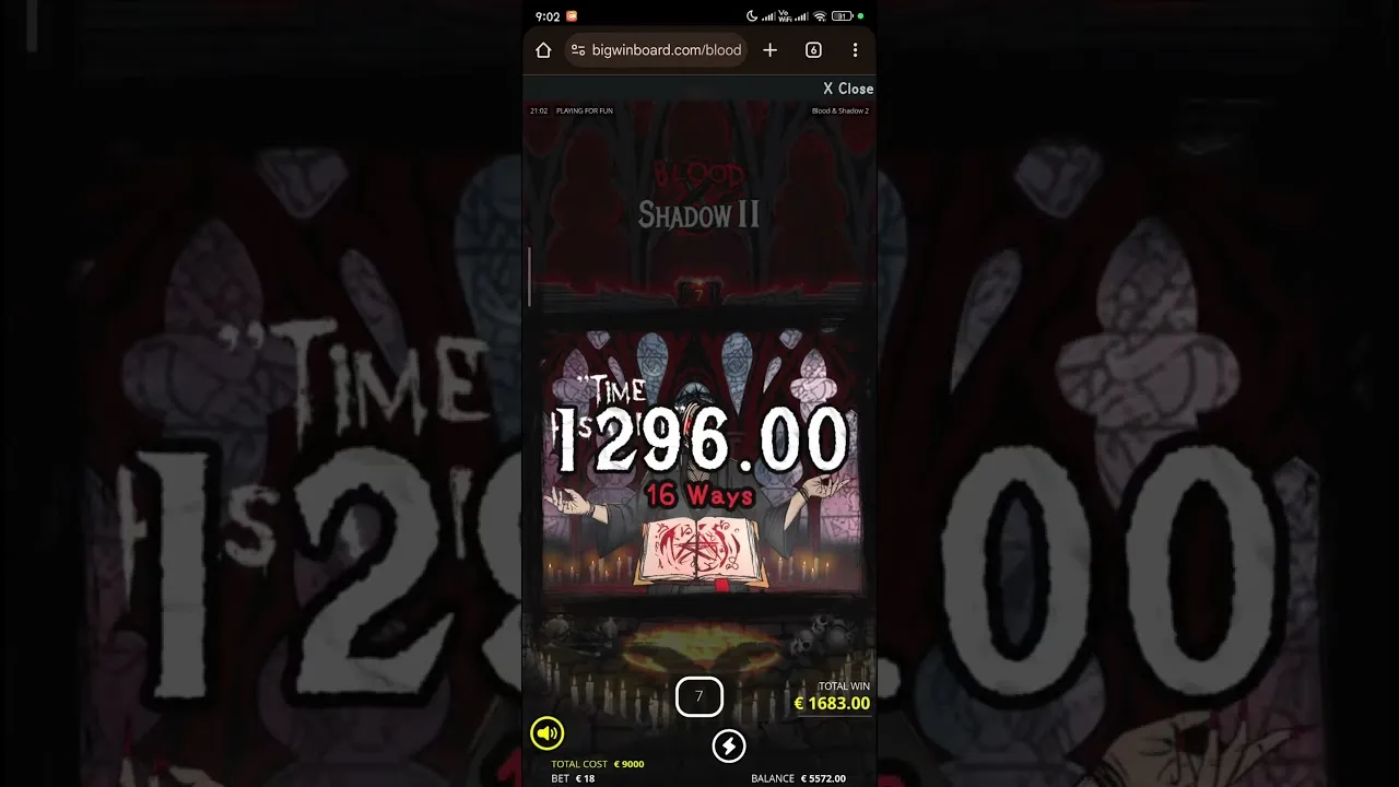 Blood Shadow II 10x Free Spins Big Win Video