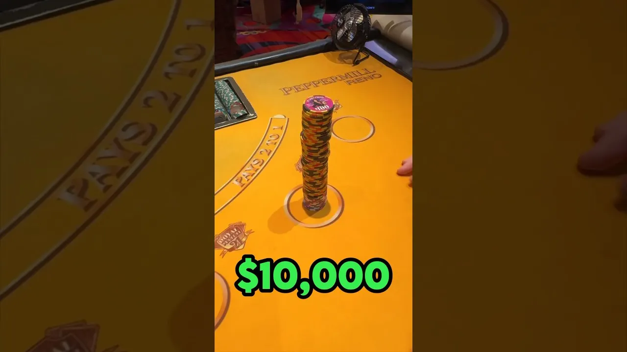 Blackjack: $15,000 Win in 3 Hands at Peppermill Casino!