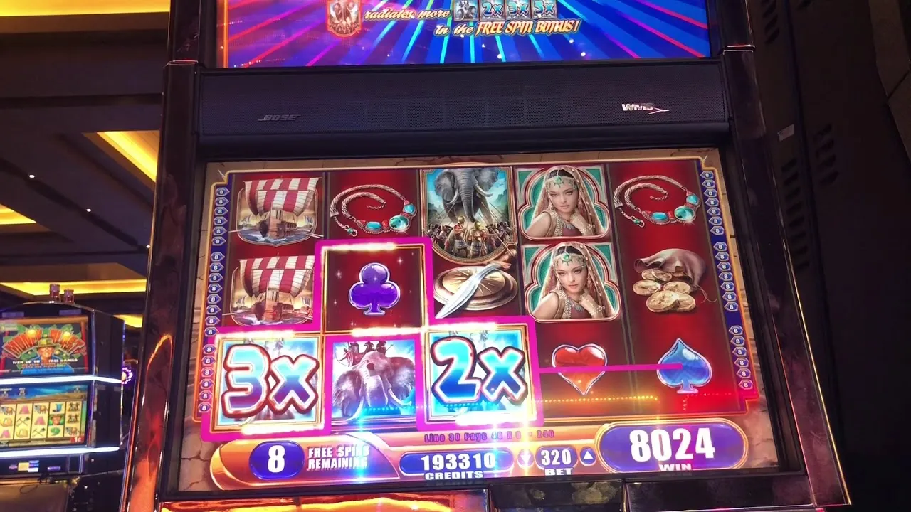 WMS Free Spins Win Radiating Wild Feature