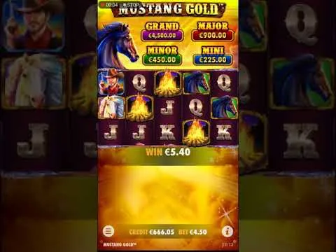 Mustang Gold Big Free Spins Win, 258.30x Bet