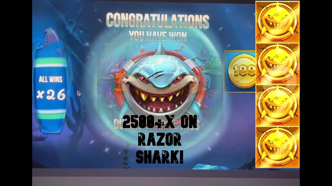 Razor Shark: 2564x Win in Bonus Round (Push Gaming)!