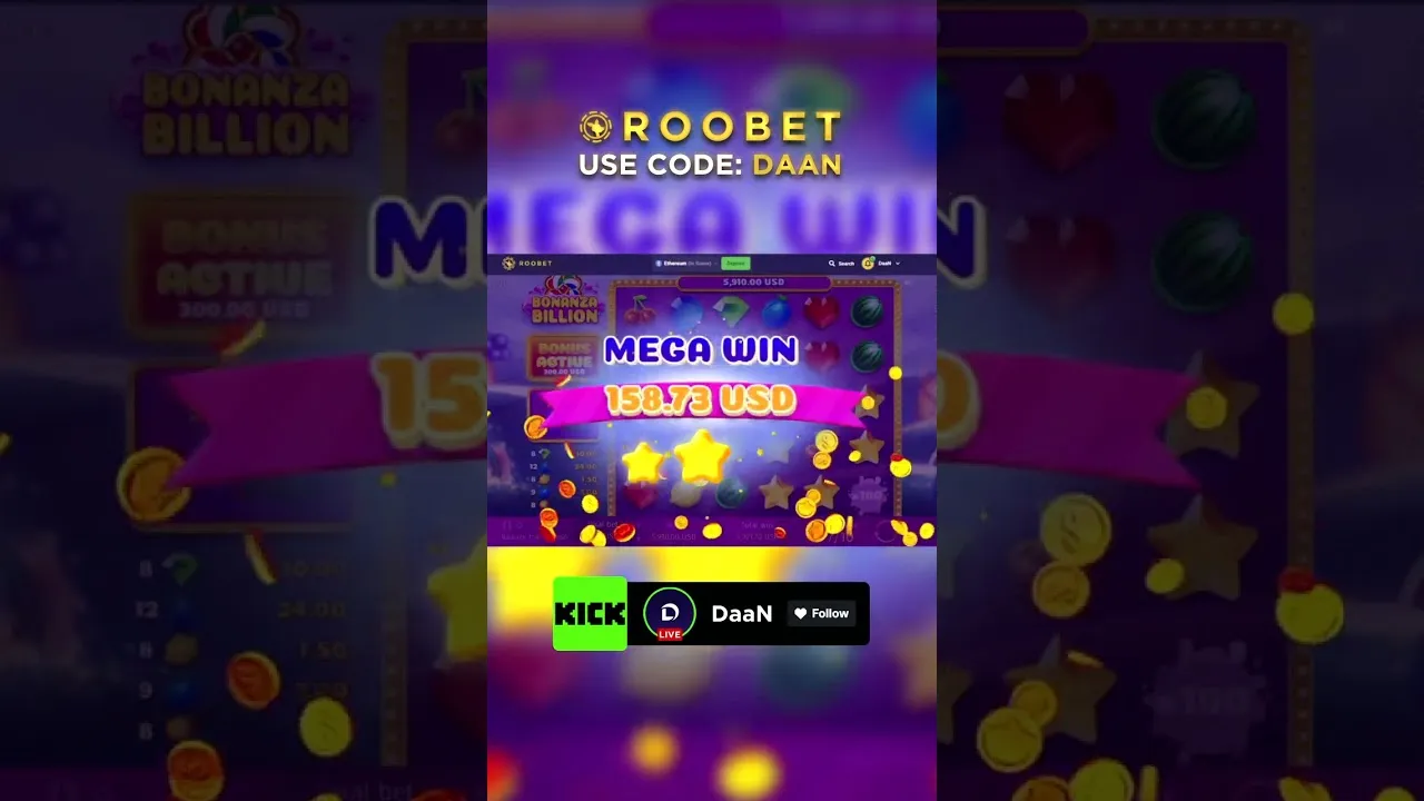 Bonanza Billion: 1970x Super Mega Win on Roobet (BGaming)