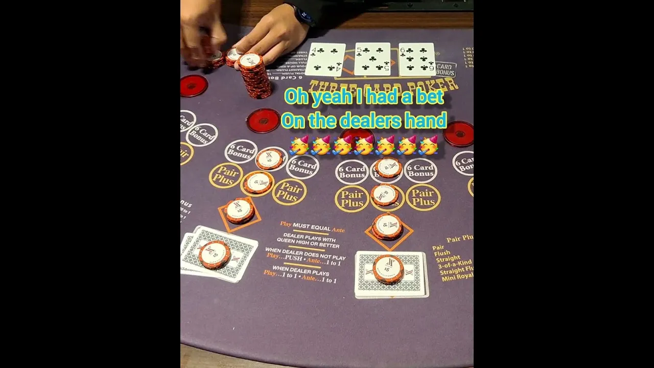 Three Card Poker Live 40x Win On Dealer Straight