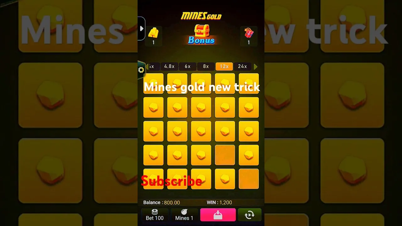 Mines Gold casino win 24x, player hits mine