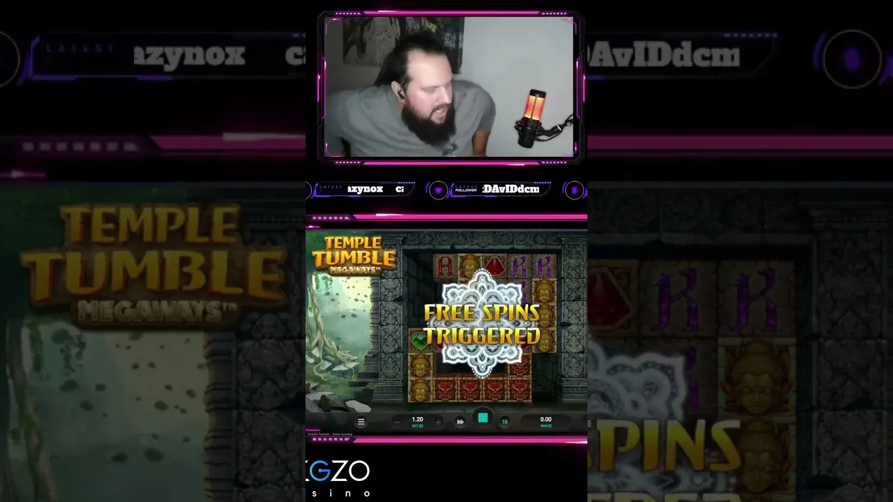 Temple Tumble Megaways Free Spins Triggered Live