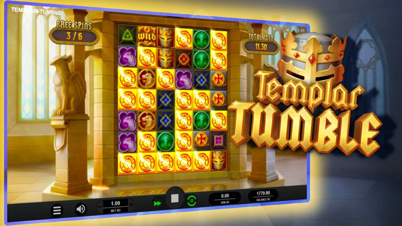 Templar Tumble Free Spins Bonus, 500x Win