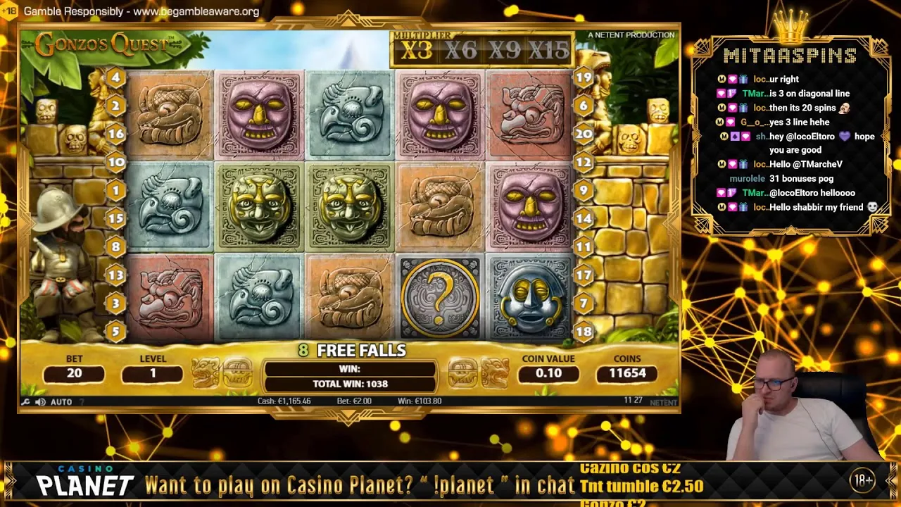 Gonzo's Quest: HUGE 500x Win on NetEnt Slot Machine!