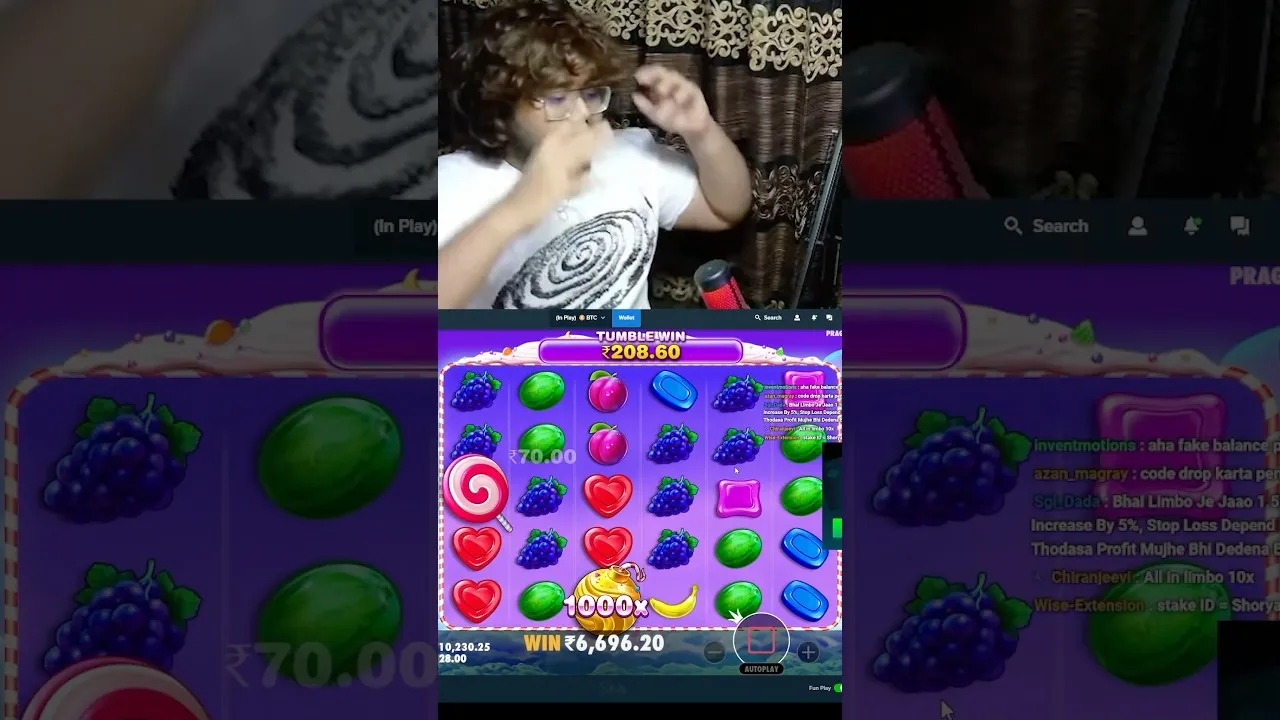 Sweet Bonanza 1000 1000x big win, streamer reaction