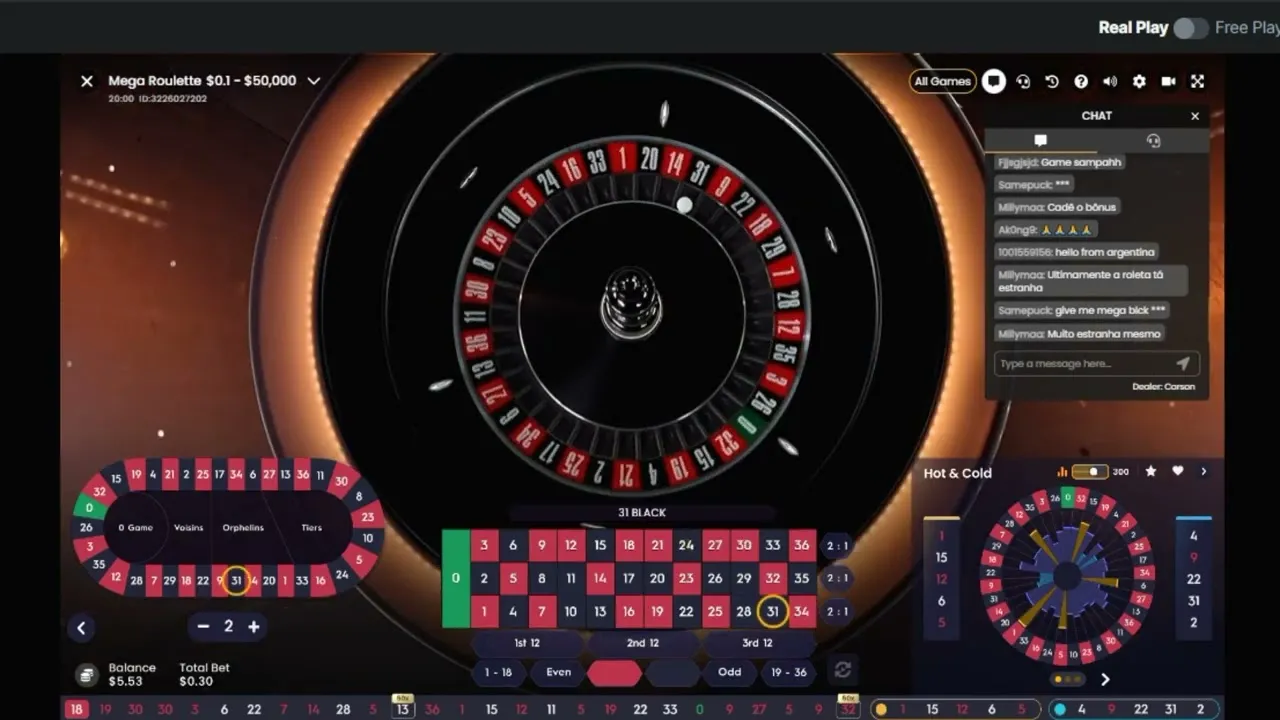Mega Roulette Live Casino Win: 500x Multiplier Hit