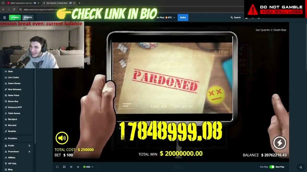San Quentin 200000x Win, Lockdown Spins Explored