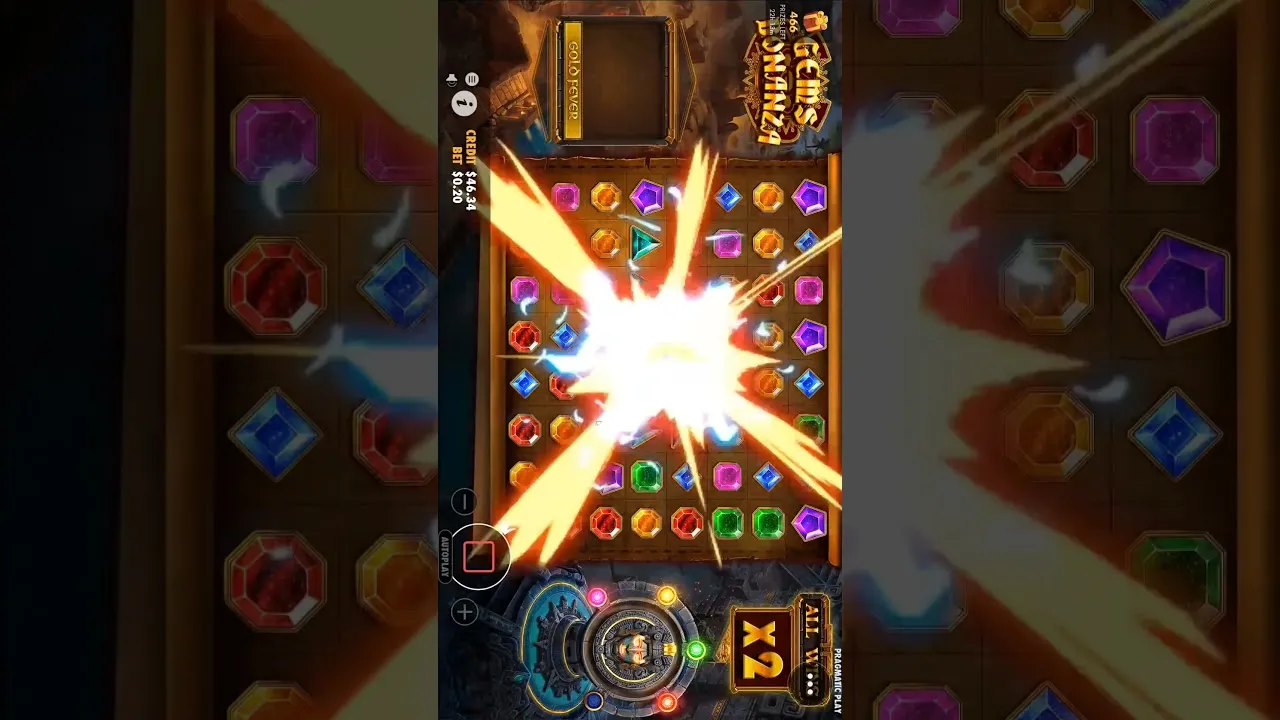 Gems Bonanza 2166x Bonus Buy, Squares Feature