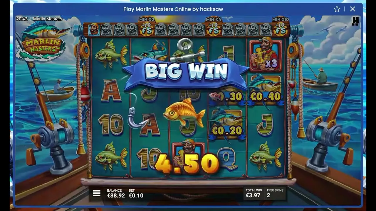 Marlin Masters Bonus Buy Big Win, 10 Free Spins